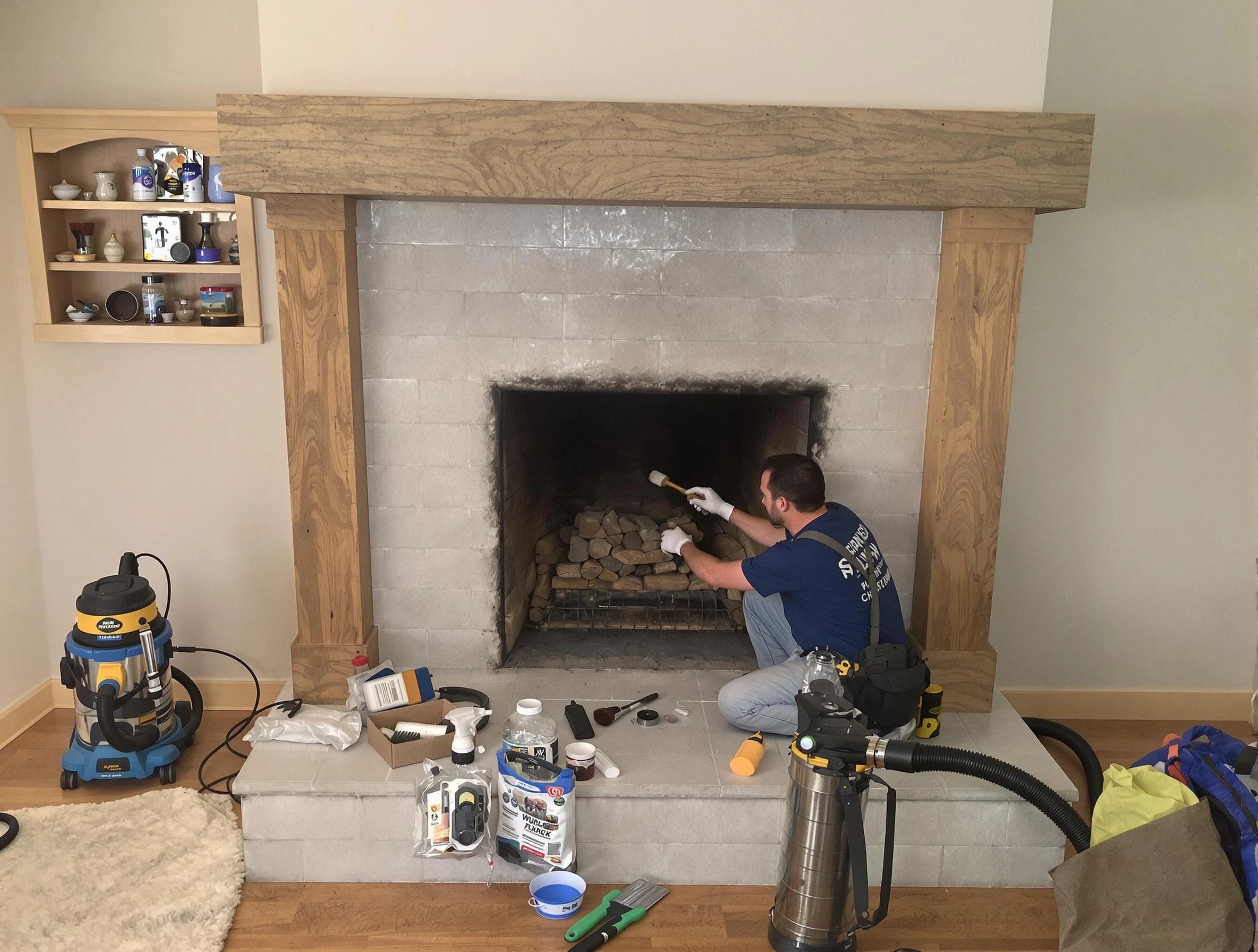 Detailed creosote removal process by Springville Chimney Sweep in Springville, UT