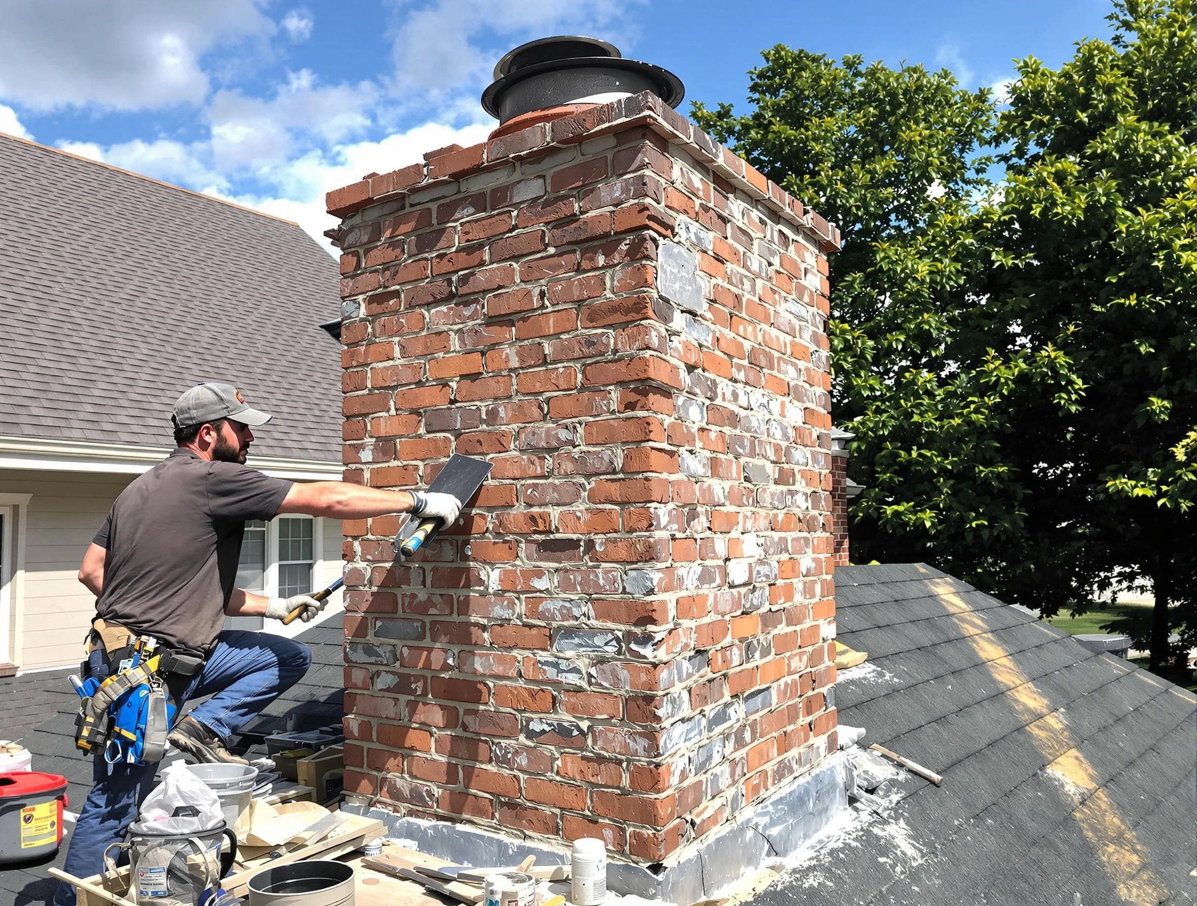 Completed chimney rebuild by Springville Chimney Sweep in Springville, UT