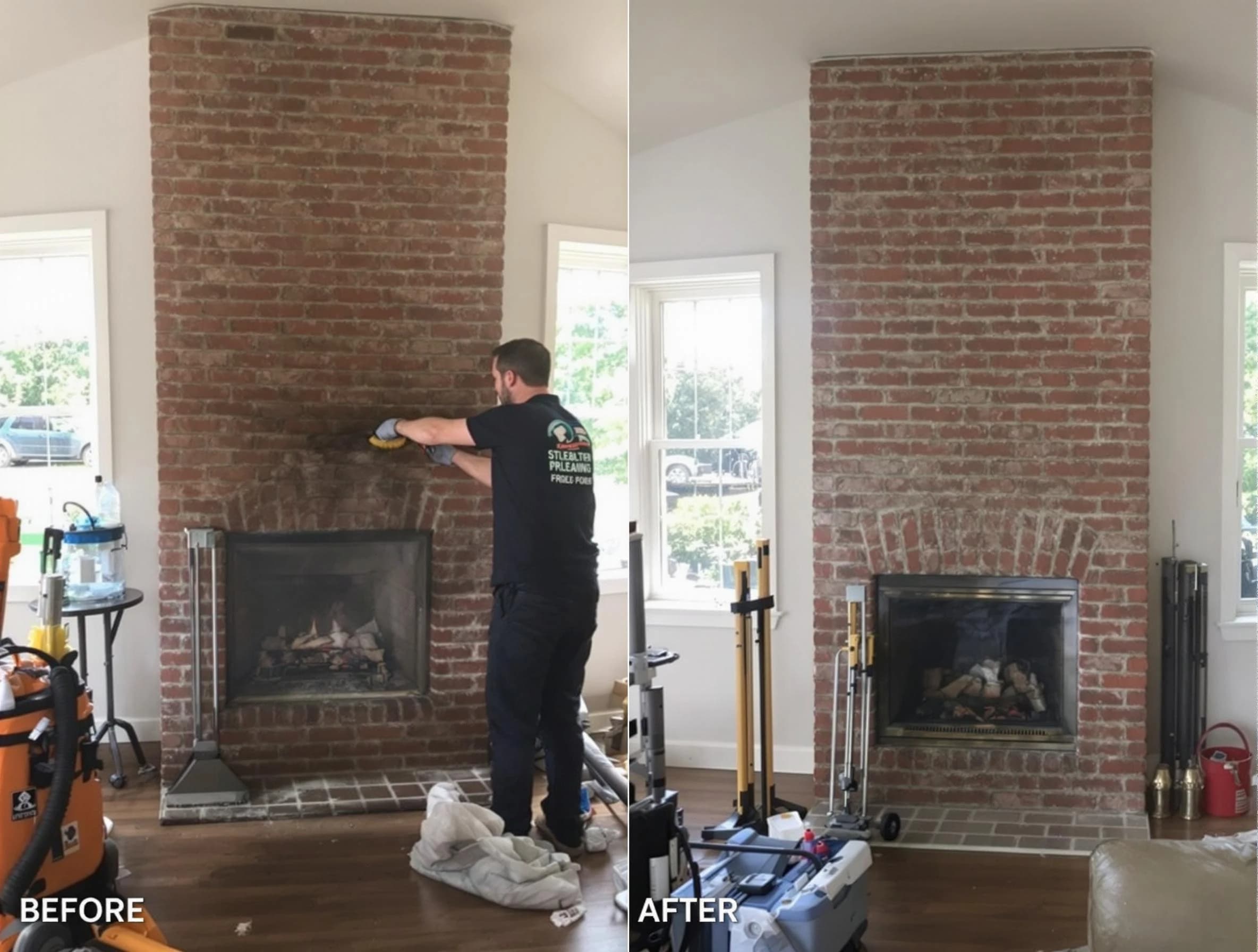 Finished chimney sweeping service by Springville Chimney Sweep in Springville, UT