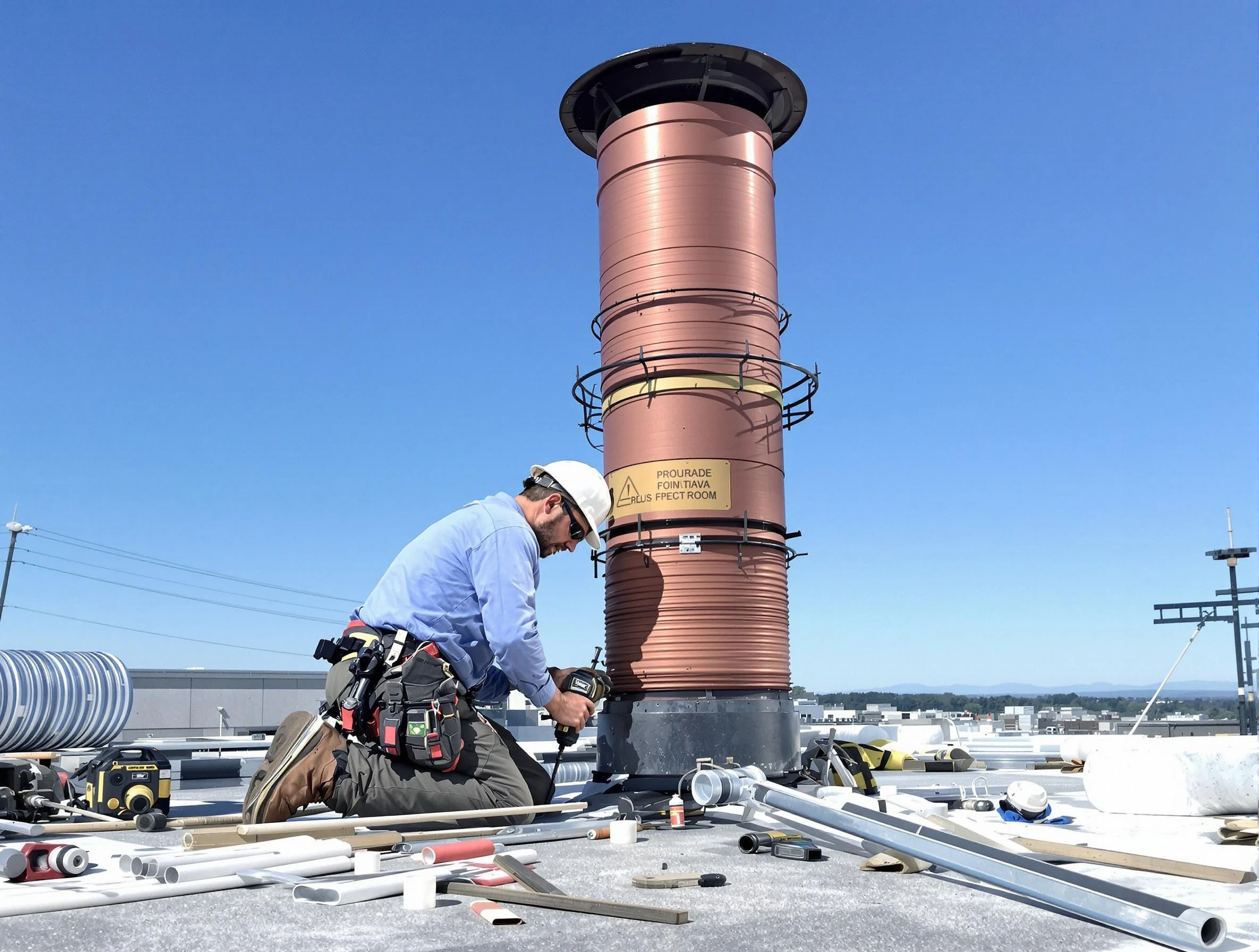 Installed chimney liner by Springville Chimney Sweep in Springville, UT