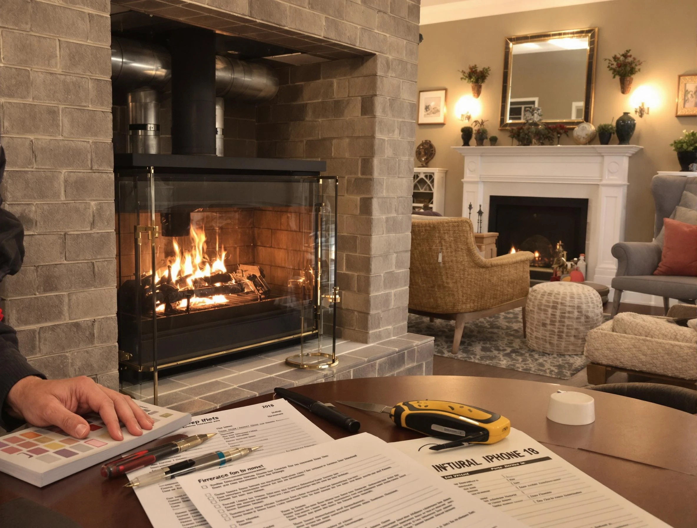 Springville Chimney Sweep verifying fireplace safety measures in Springville, UT