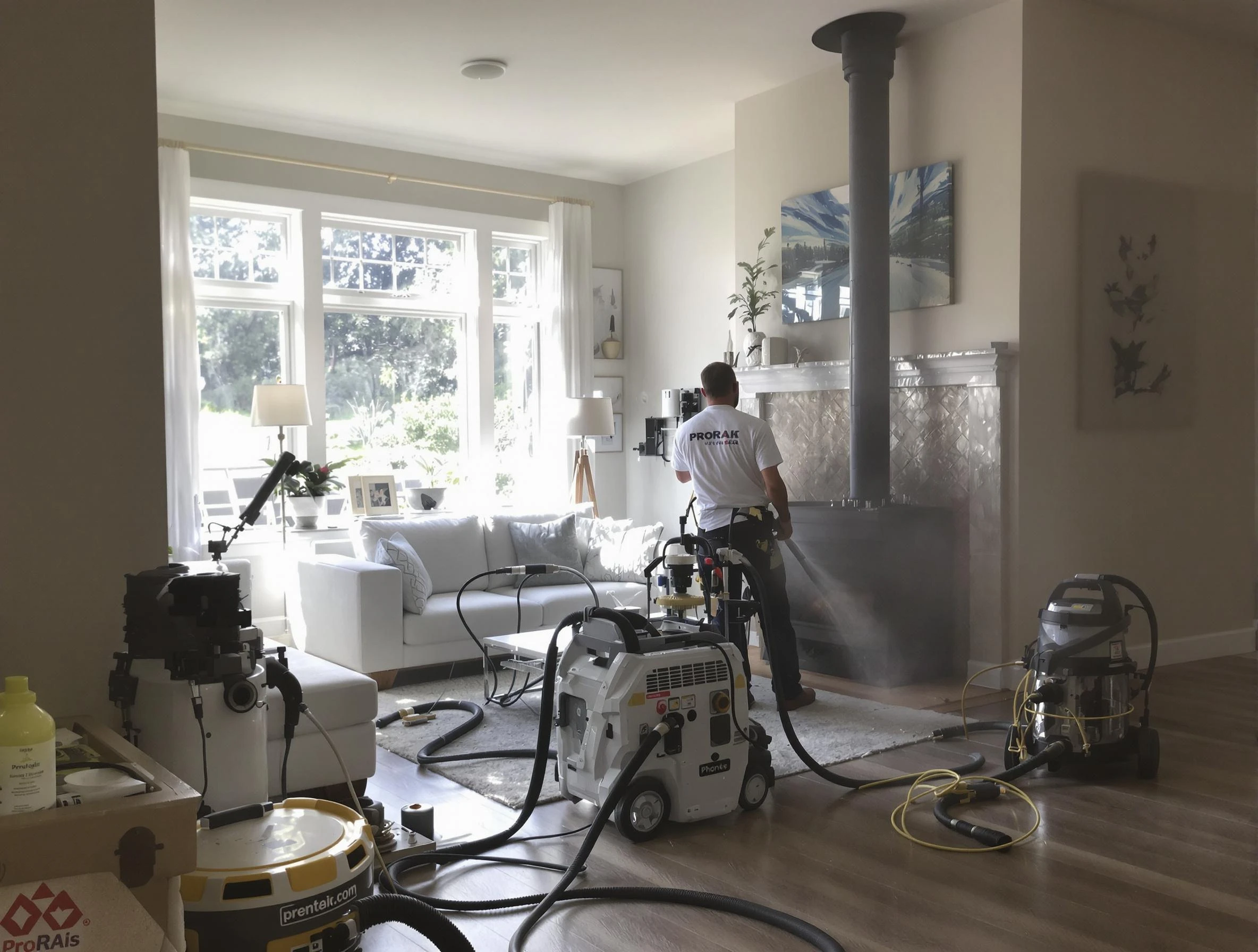 Soot removal service by Springville Chimney Sweep for a fireplace in Springville, UT
